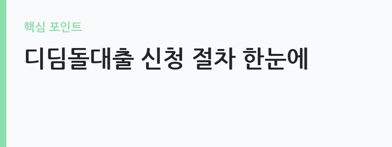 2026 디딤돌대출 자격조건 소득 주택가액 한도 정리 — 디딤돌대출 신청 절차 한눈에