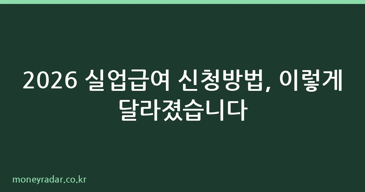 실업급여 신청방법 단계별 안내